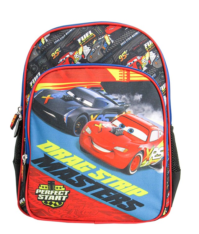 Ghiozdan scoala clasa 0, inaltime 38 cm, model Cars, bretele ajustabile - imagine 4